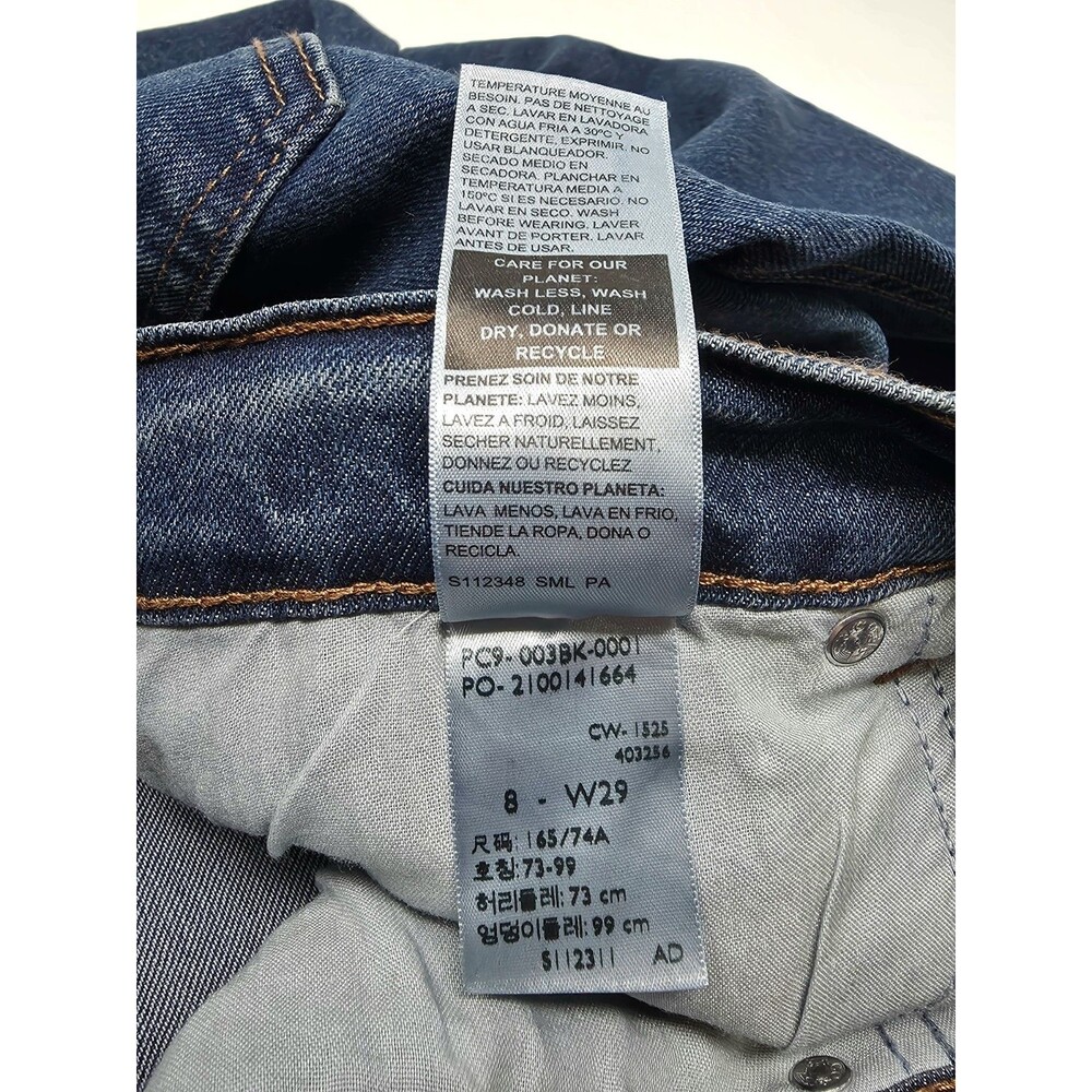 Levi Strauss Signature Vintage Inspired Tie Belted Wide Leg Jeans Women's 8/29 - Picture 11 of 15
